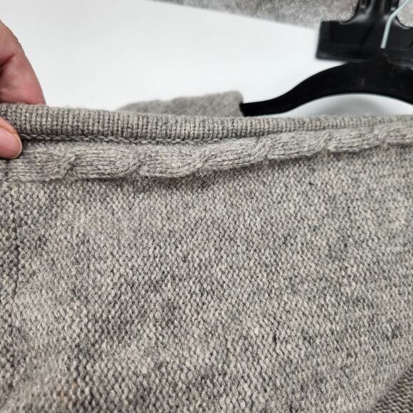 VTG. Carroll Reed Lambswool Cable Knit Fisherman Sweater Hooded Cardigan Women S - Picture 6 of 10